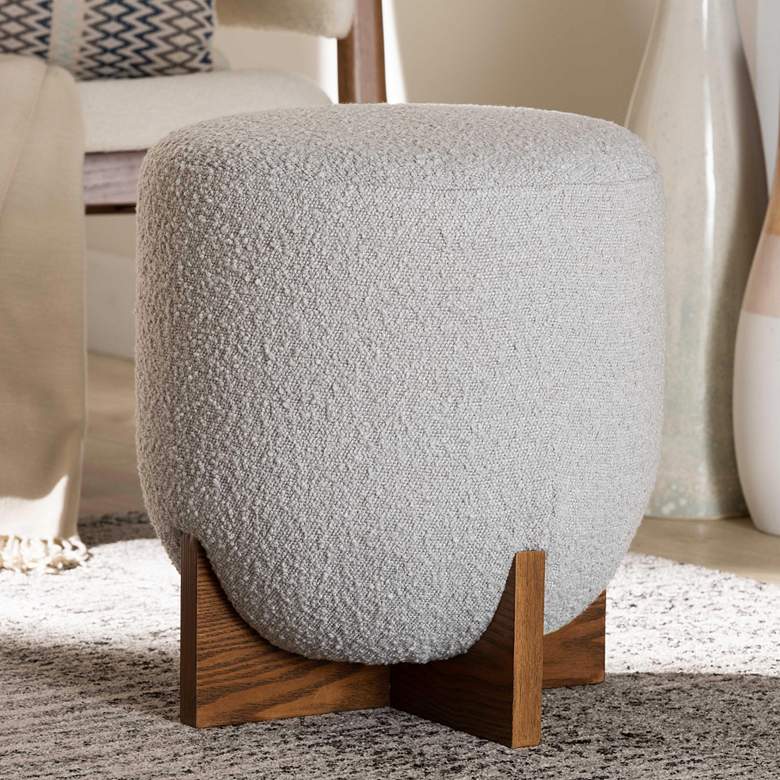 Image 1 Baxton Studio Fisk Light Gray Ottoman Footstool