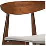 Baxton Studio Flora Gray Fabric Oak Dining Chair Set of 2 in scene