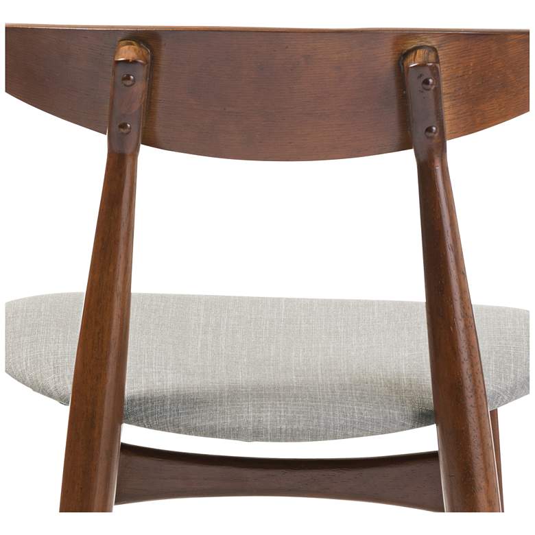 Image 5 Baxton Studio Flora Gray Fabric Oak Dining Chair Set of 2 more views