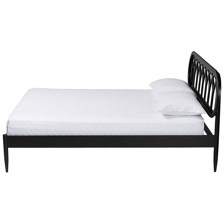Image 4 Baxton Studio Florica Art Deco Black Wood Queen Platform Bed more views