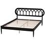 5_Baxton Studio Florica Art Deco Black Wood Queen Platform Bed more views