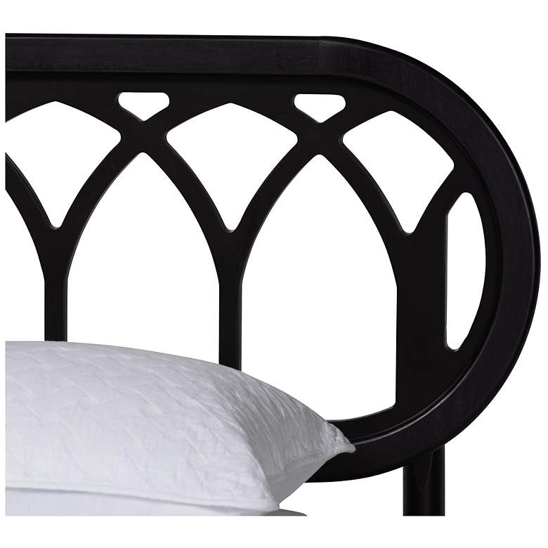 Image 6 Baxton Studio Florica Art Deco Black Wood Queen Platform Bed more views