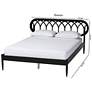Baxton Studio Florica Art Deco Black Wood Queen Platform Bed