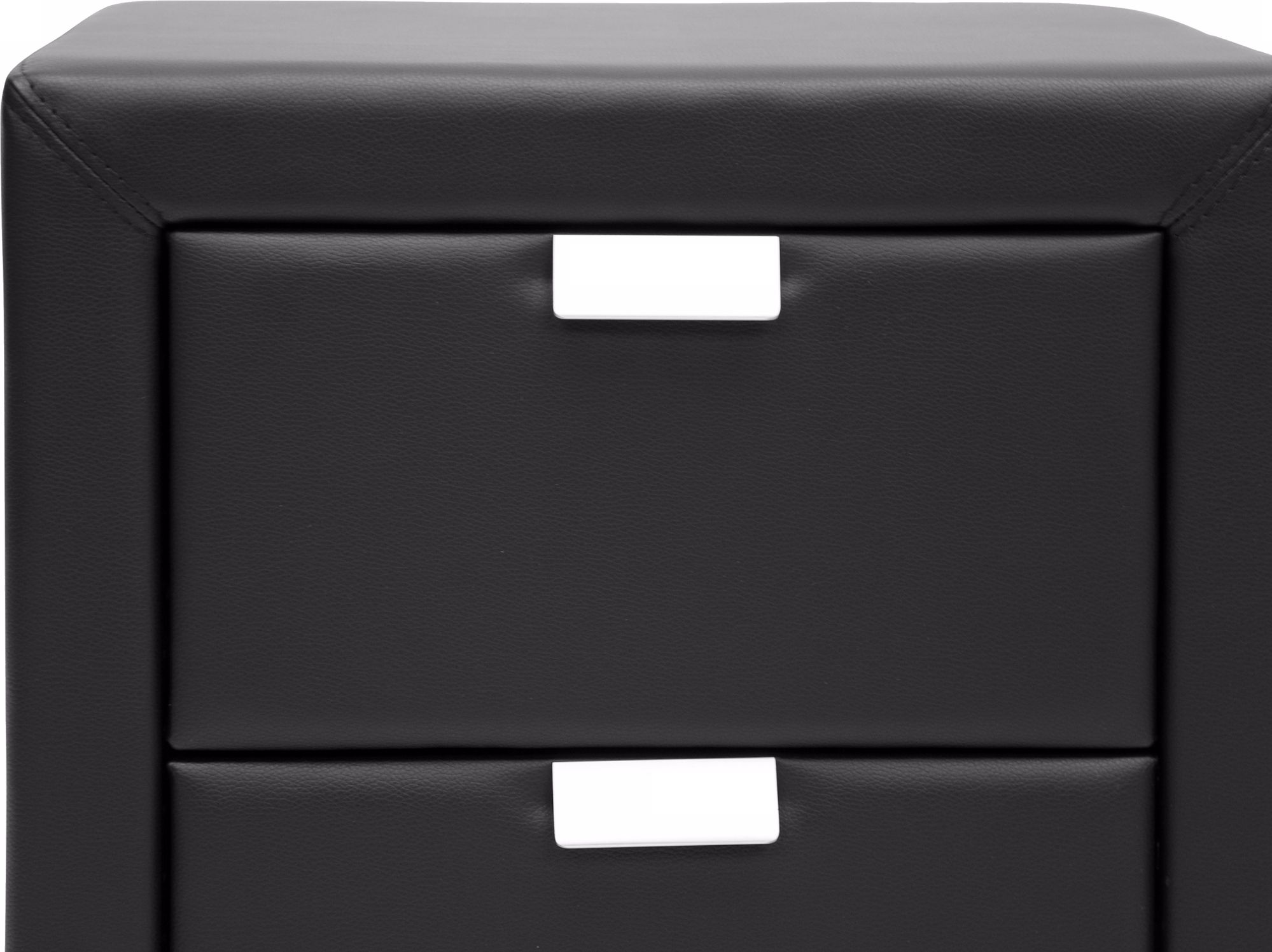 Image 2 Baxton Studio Frey Black Upholstered Modern Nightstand more views