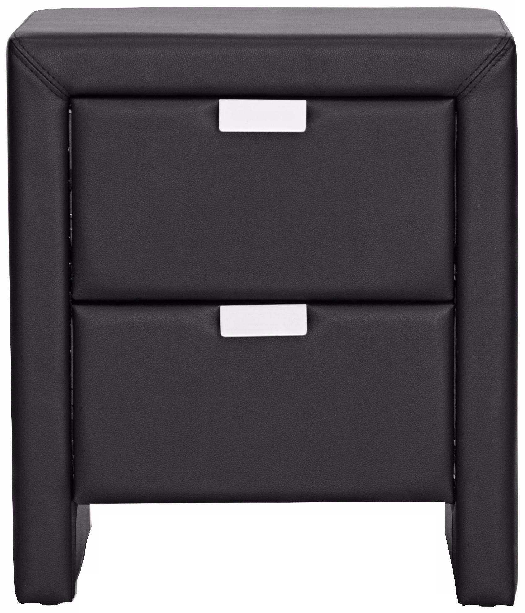 Image 4 Baxton Studio Frey Black Upholstered Modern Nightstand more views