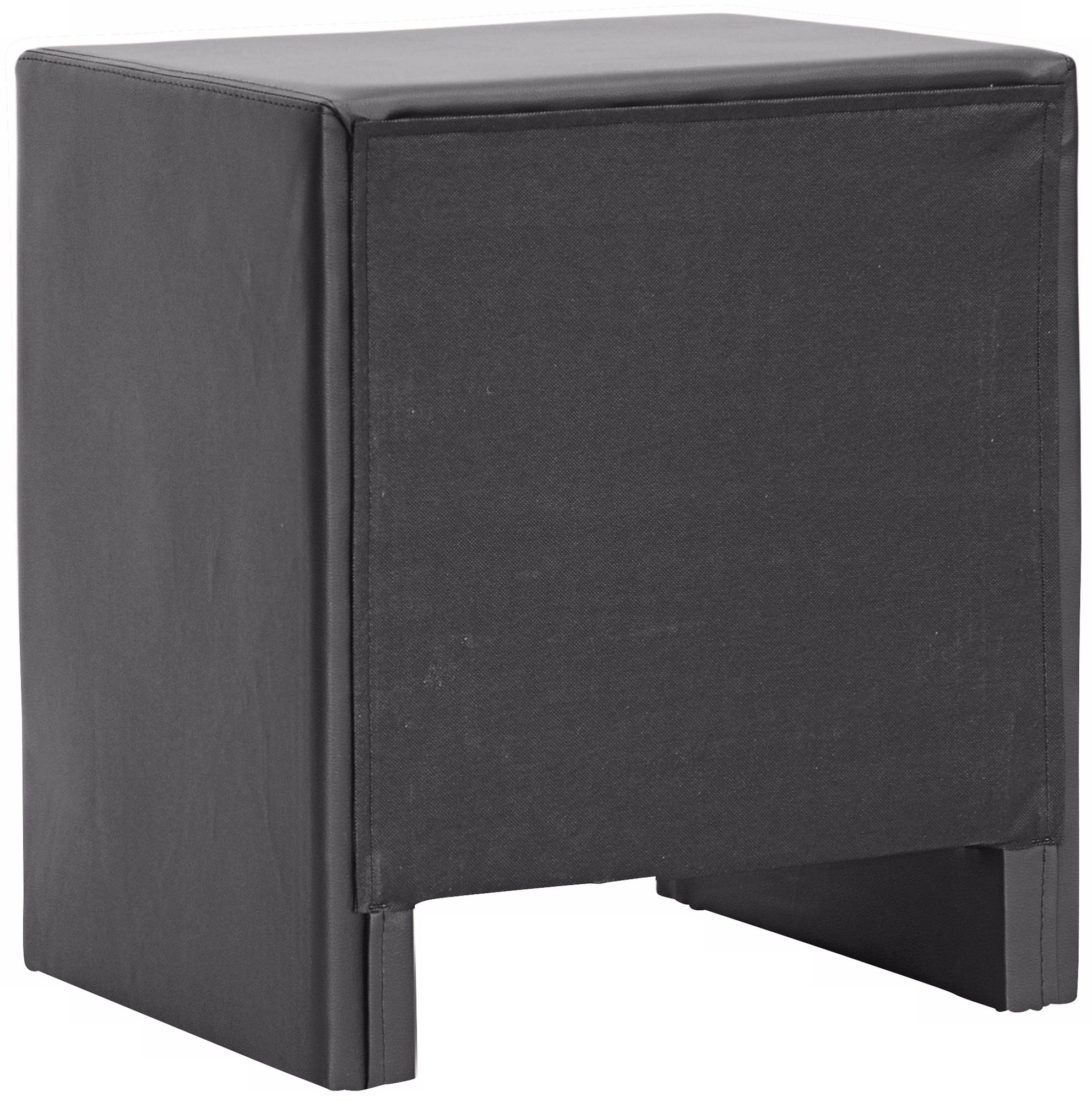 Image 5 Baxton Studio Frey Black Upholstered Modern Nightstand more views