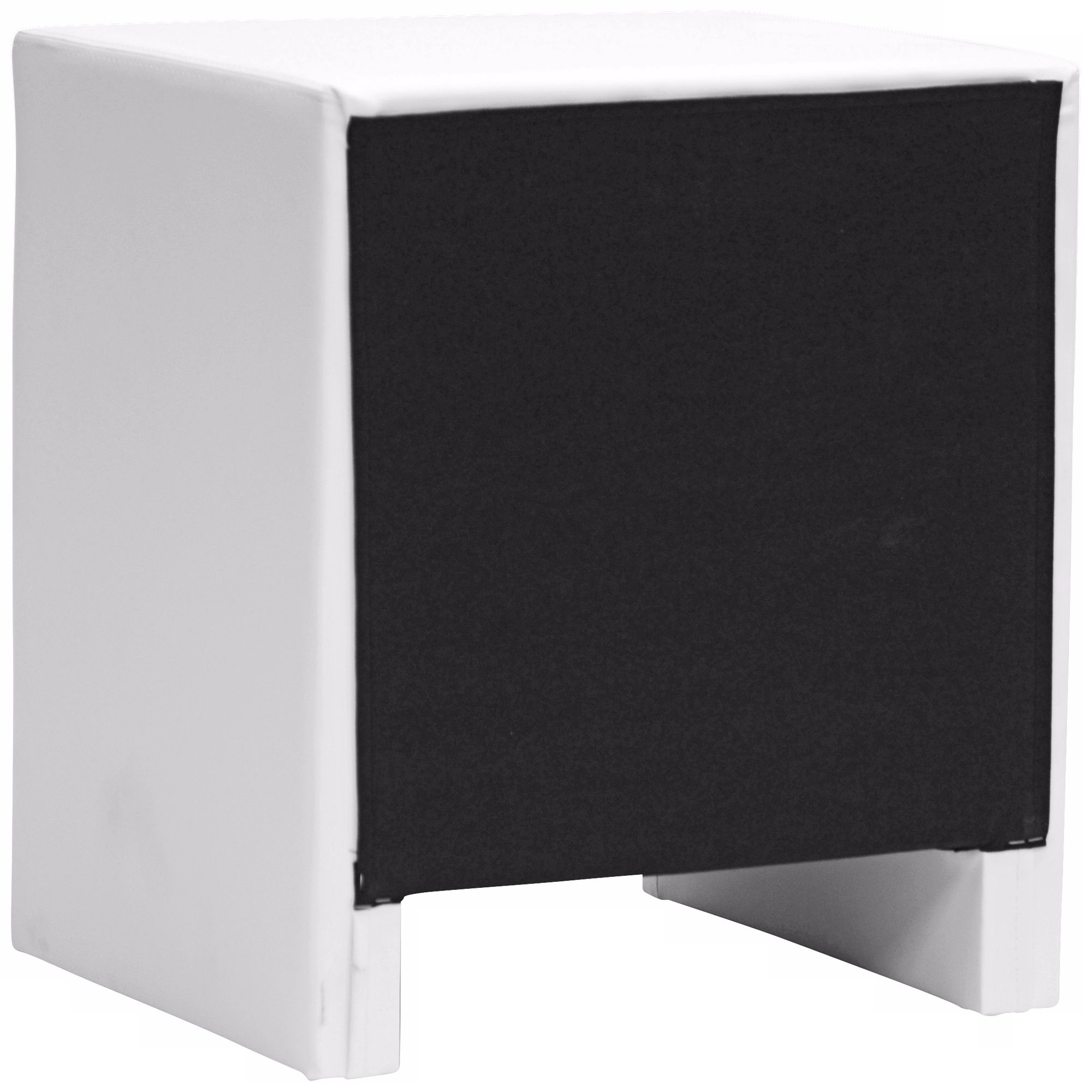 Image 2 Baxton Studio Frey White Upholstered Modern Nightstand more views