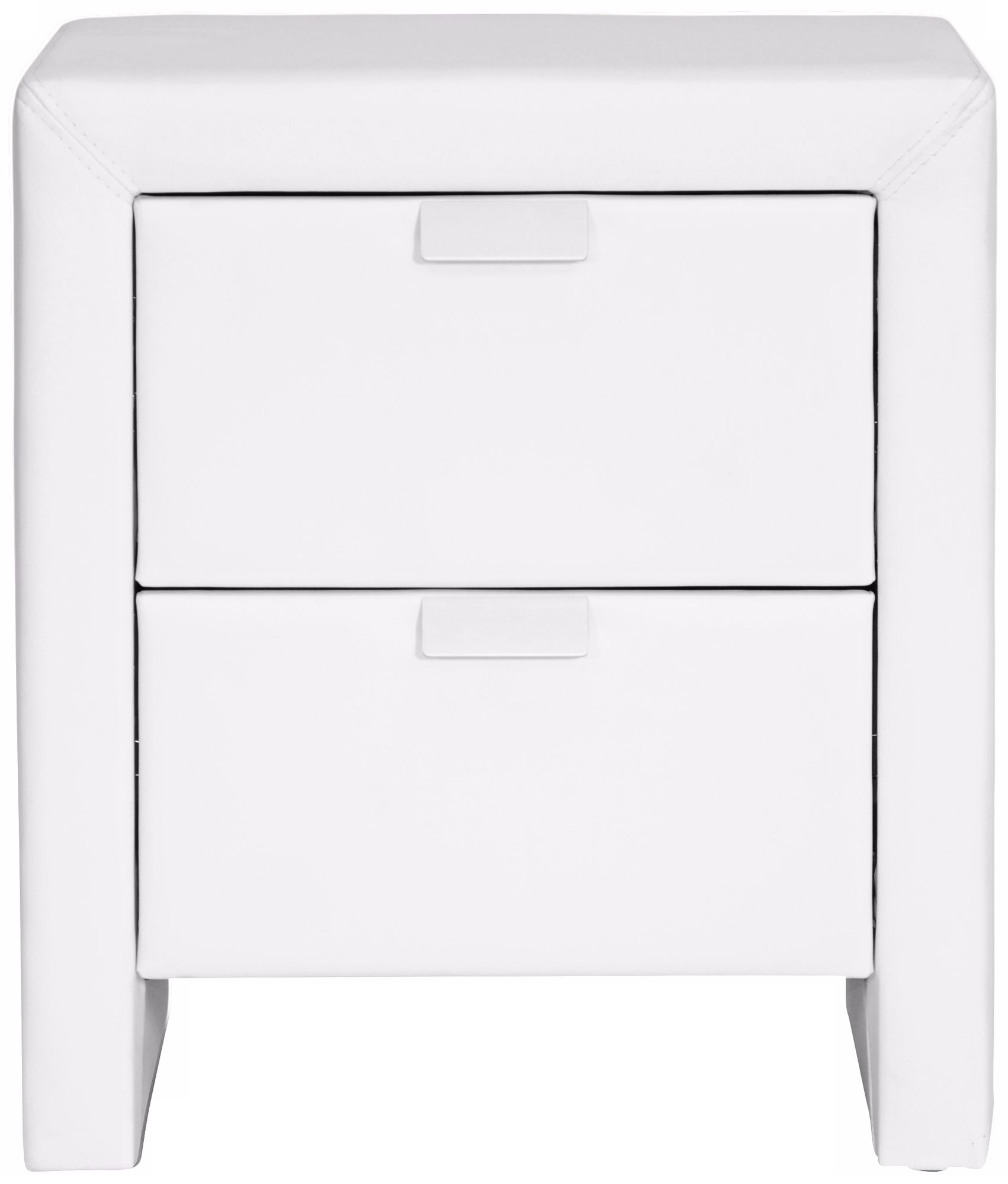 Image 3 Baxton Studio Frey White Upholstered Modern Nightstand more views