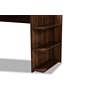 Baxton Studio Garnet 45" Wide Walnut Brown Wood 6-Shelf Desk