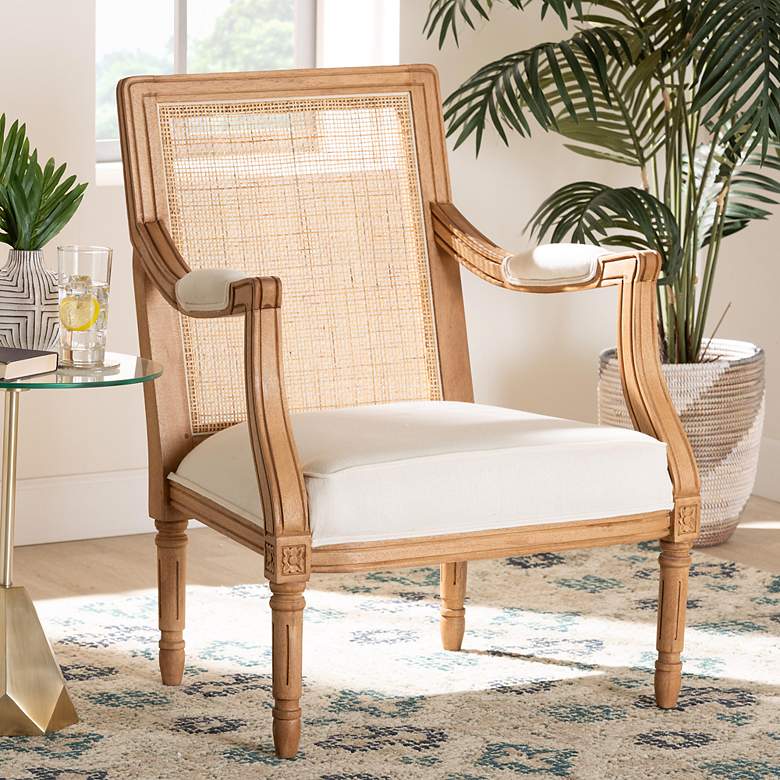 Image 1 Baxton Studio Garridan Honey Oak Wood Accent Chair