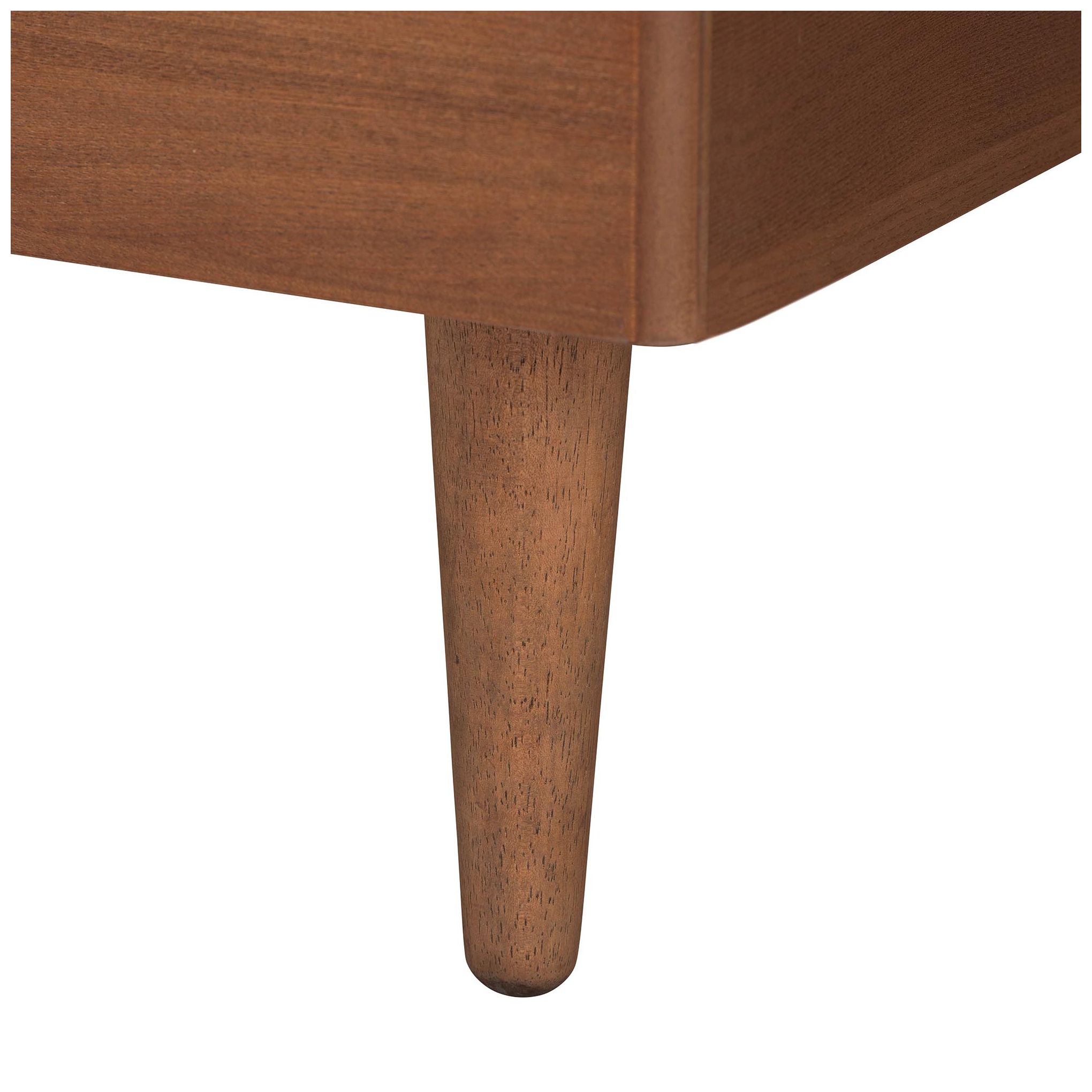 Image 6 Baxton Studio Garron Mid-Century Modern Wood King Size Platform Bed more views