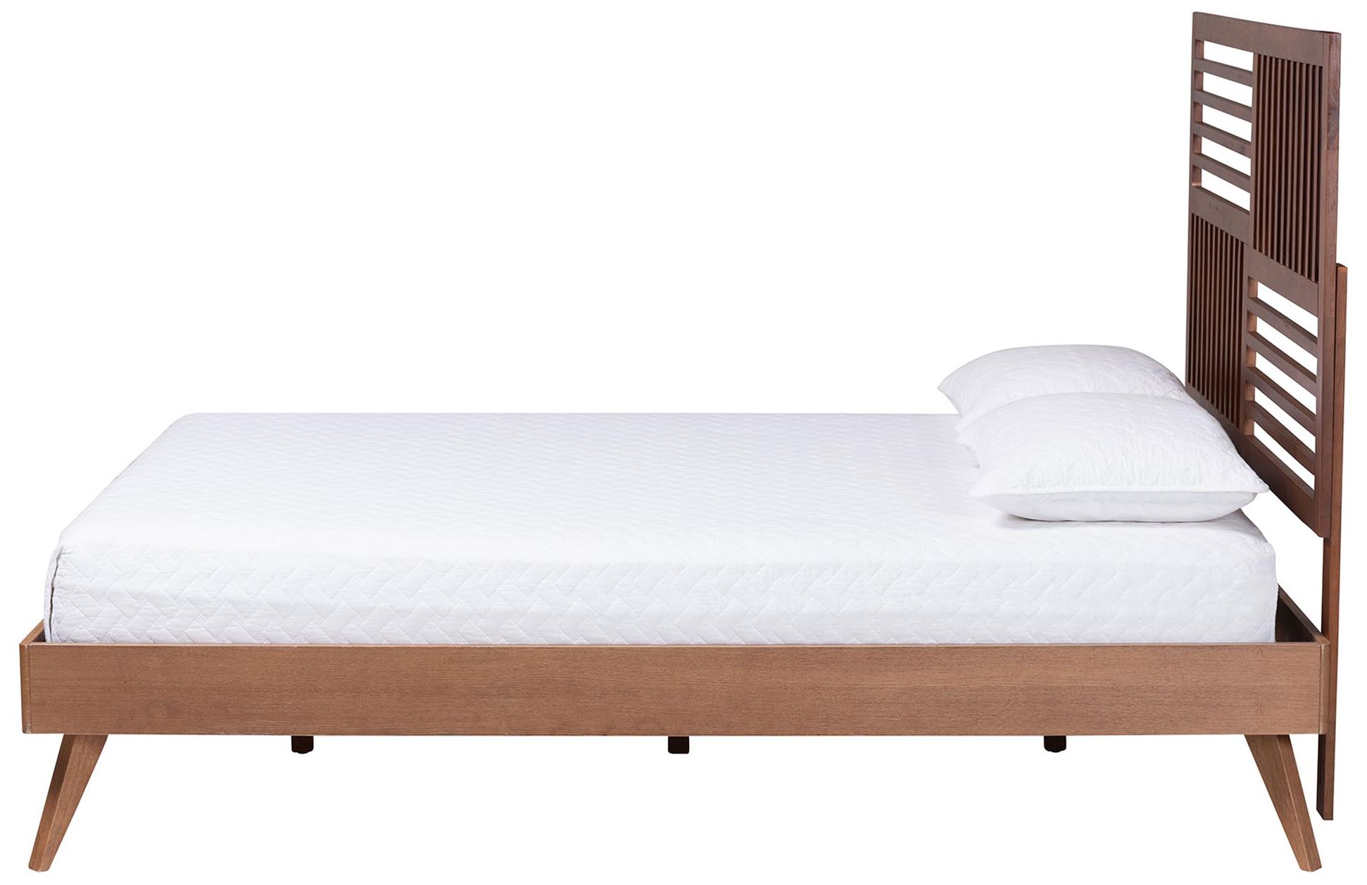 Image 3 Baxton Studio Gemma Platform Bed - with Slatted Wood Headboard, Queen more views
