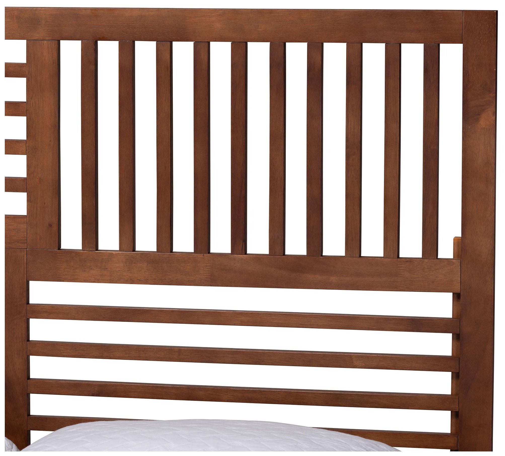 Image 5 Baxton Studio Gemma Platform Bed - with Slatted Wood Headboard, Queen more views