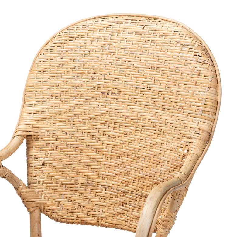 Image 3 Baxton Studio Genna Natural Brown Rattan Dining Chair more views