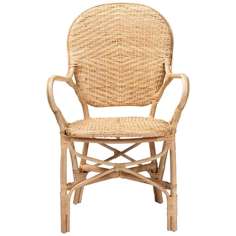 Image 6 Baxton Studio Genna Natural Brown Rattan Dining Chair more views