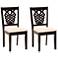 Baxton Studio Gervais Sand Fabric Upholstered Wood 2-Piece Dining Chair Set