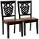 Baxton Studio Gervais Two-Tone Brown Dining Chairs Set of 2