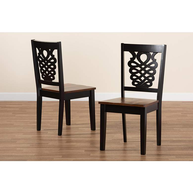 Image 7 Baxton Studio Gervais Two-Tone Brown Dining Chairs Set of 2 more views
