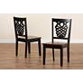 Baxton Studio Gervais Two-Tone Brown Dining Chairs Set of 2