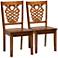 Baxton Studio Gervais Walnut Brown Dining Chairs Set of 2