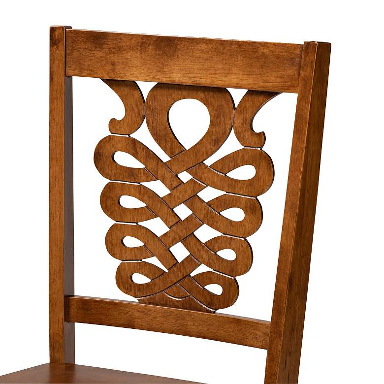 Image 5 Baxton Studio Gervais Walnut Brown Dining Chairs Set of 2 more views