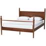2_Baxton Studio Gianetta Wood Platform Bed - Poster Bed Frame, Queen