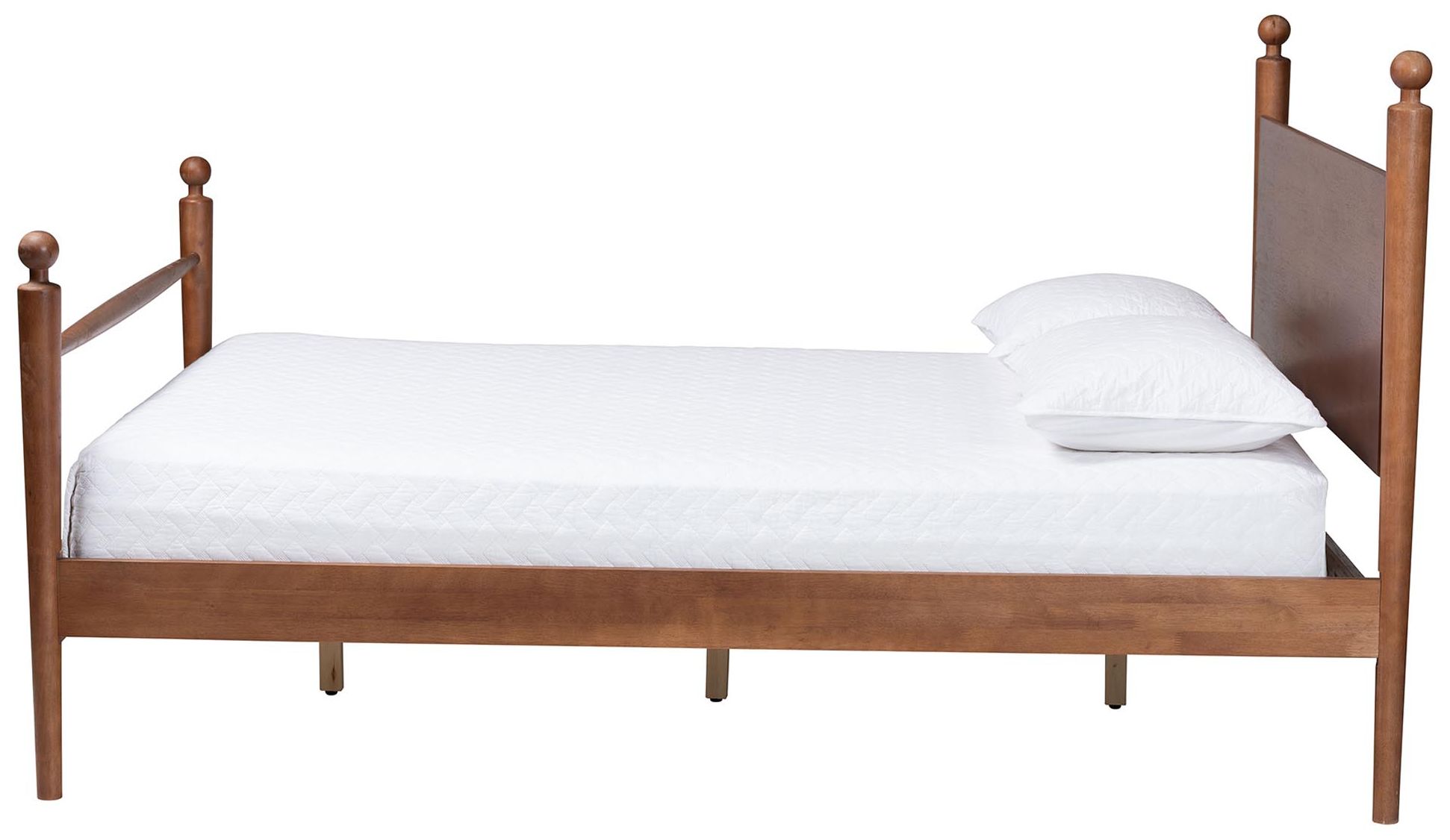 Image 3 Baxton Studio Gianetta Wood Platform Bed - Poster Bed Frame, Queen more views
