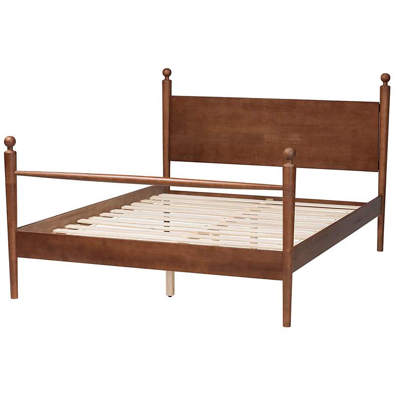 Image 4 Baxton Studio Gianetta Wood Platform Bed - Poster Bed Frame, Queen more views