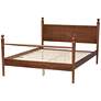 4_Baxton Studio Gianetta Wood Platform Bed - Poster Bed Frame, Queen more views