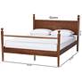 Baxton Studio Gianetta Wood Platform Bed - Poster Bed Frame, Queen