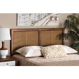 Image5 of Baxton Studio Gilbert Ash Walnut Rubberwood Queen Headboard more views