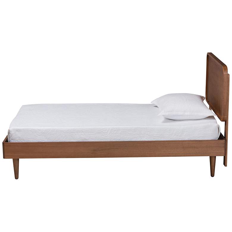 Image 5 Baxton Studio Gisa Walnut Brown Twin Size Platform Bed more views