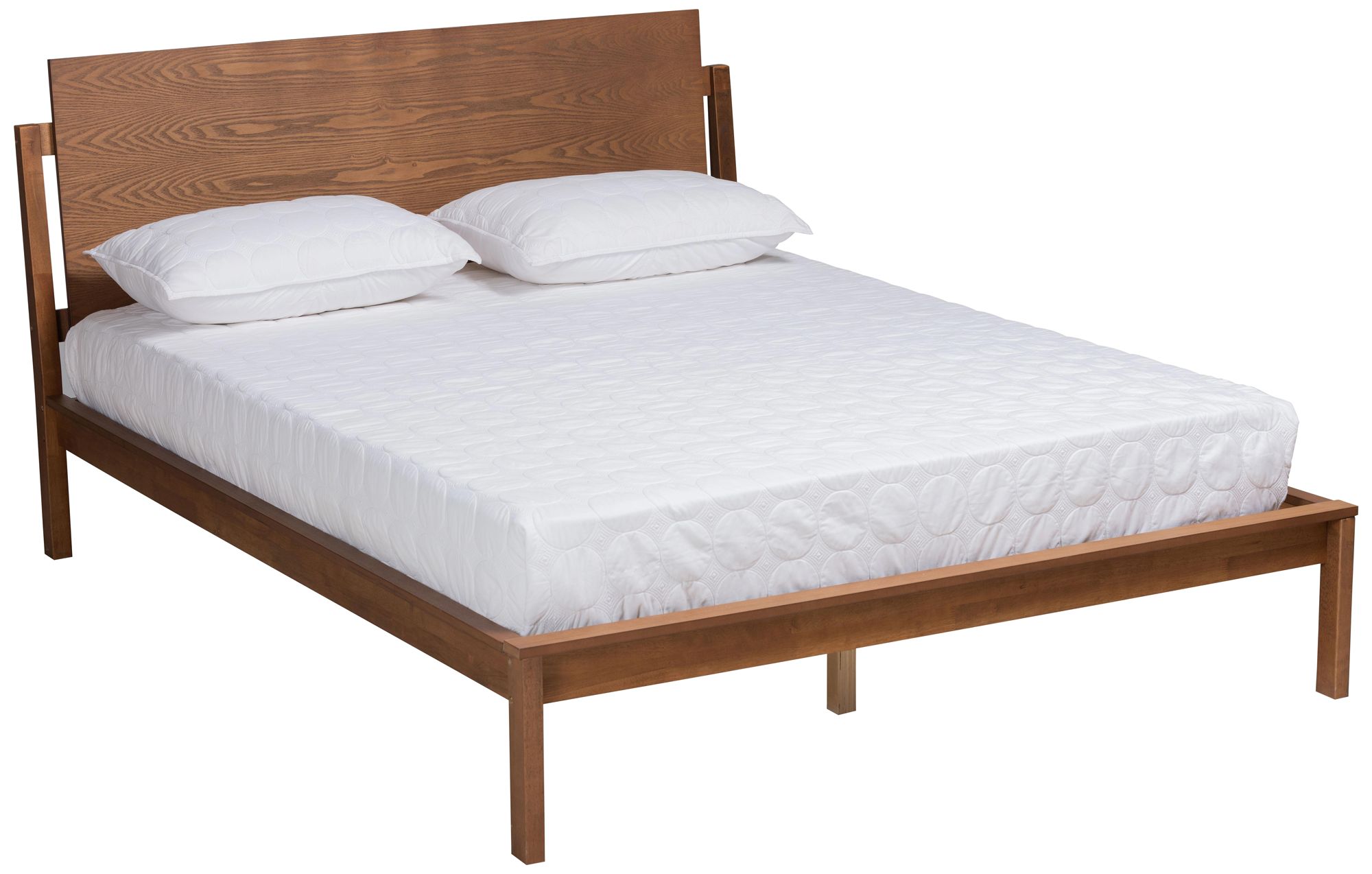 Baxton Studio Giuseppe Walnut Brown Queen Size Platform Bed