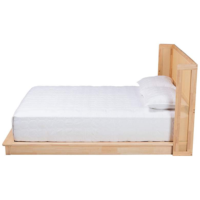 Image 4 Baxton Studio Glennis Japandi Natural Brown Wood Queen Size Platform Bed more views