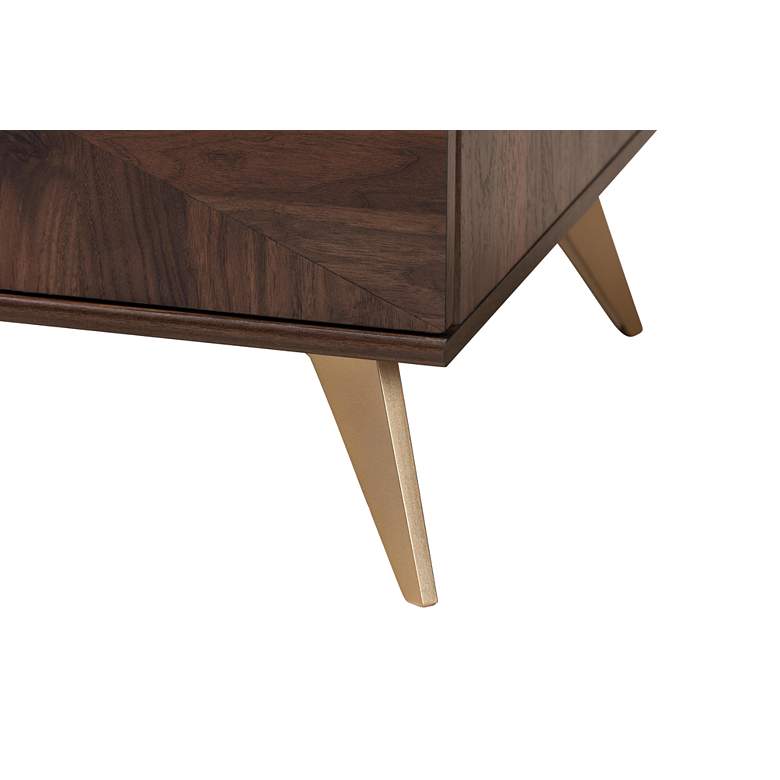Image 3 Baxton Studio Graceland Walnut Brown Finished Wood 2-Drawer Coffee Table more views