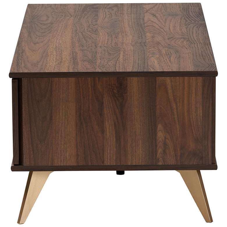 Image 7 Baxton Studio Graceland Walnut Brown Finished Wood 2-Drawer Coffee Table more views