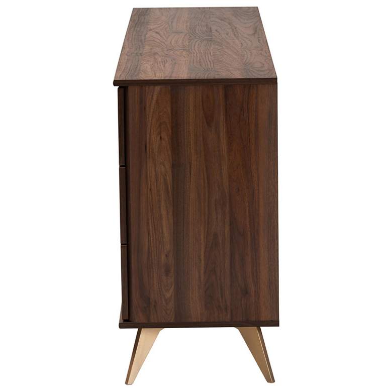 Image 5 Baxton Studio Graceland Walnut Brown Finished Wood 6-Drawer Dresser more views