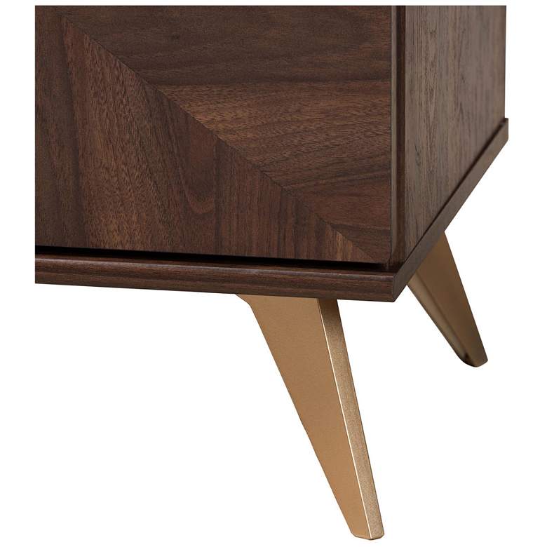 Image 7 Baxton Studio Graceland Walnut Brown Finished Wood 6-Drawer Dresser more views