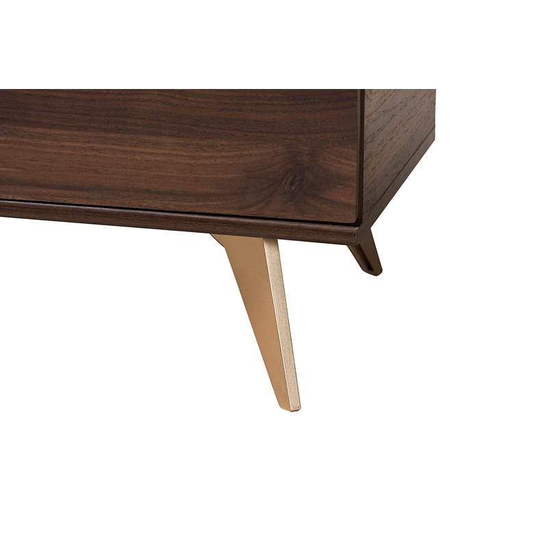 Image 4 Baxton Studio Graceland Walnut Brown Finished Wood Shoe Cabinet more views