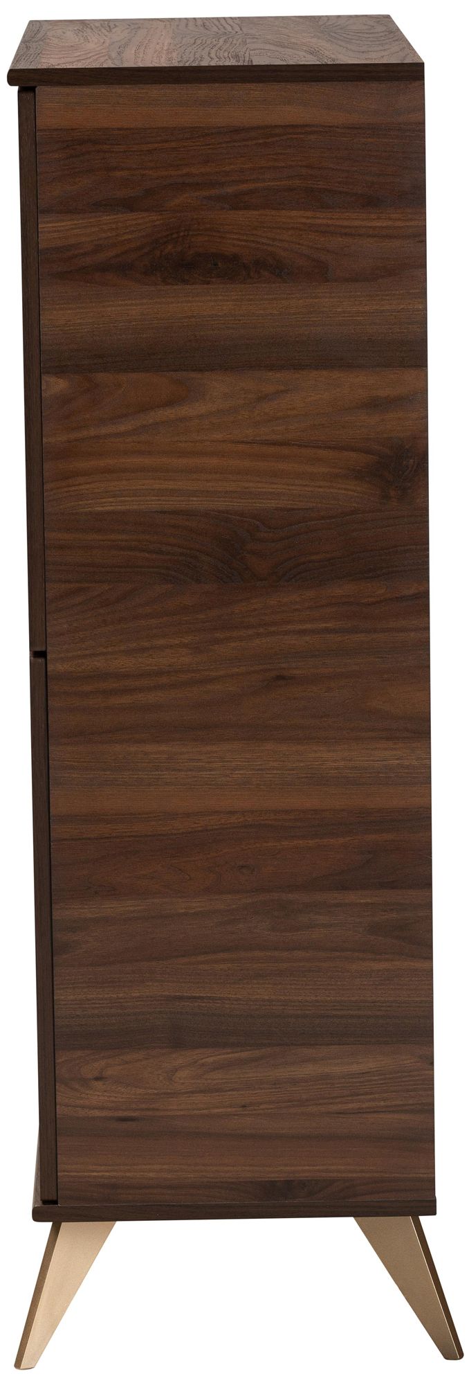 Baxton Studio Graceland Walnut Brown Finished Wood Shoe Cabinet