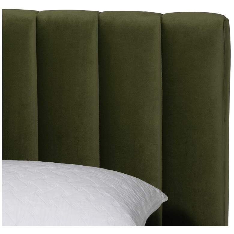 Image 5 Baxton Studio Granger Velvet Upholstered Platform Queen Bed more views