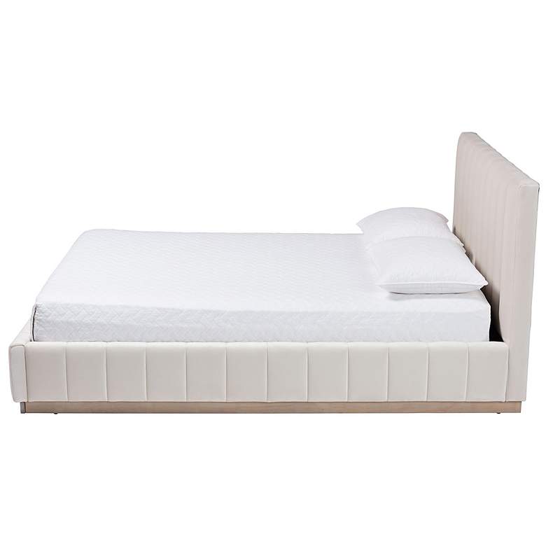 Image 3 Baxton Studio Granger Velvet Upholstered Platform Queen Bed more views