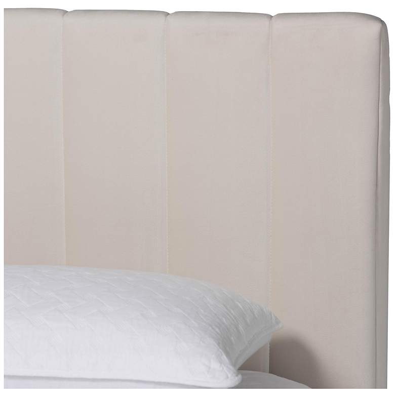 Image 5 Baxton Studio Granger Velvet Upholstered Platform Queen Bed more views