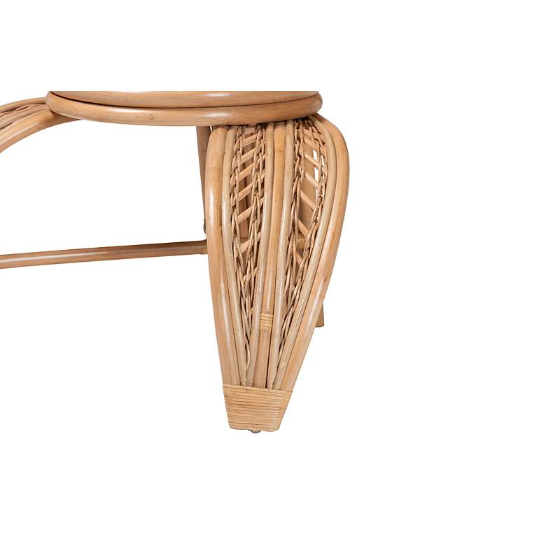 Image 4 Baxton Studio Gresham Natural Brown Rattan Leaf Accent Chair more views