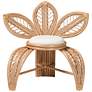 6_Baxton Studio Gresham Natural Brown Rattan Leaf Accent Chair more views