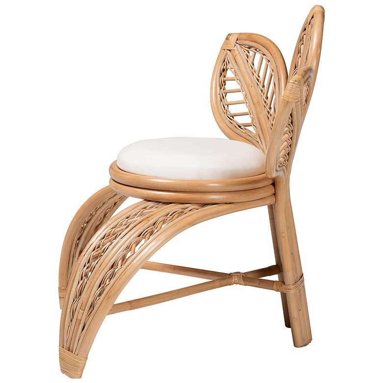 Image 7 Baxton Studio Gresham Natural Brown Rattan Leaf Accent Chair more views
