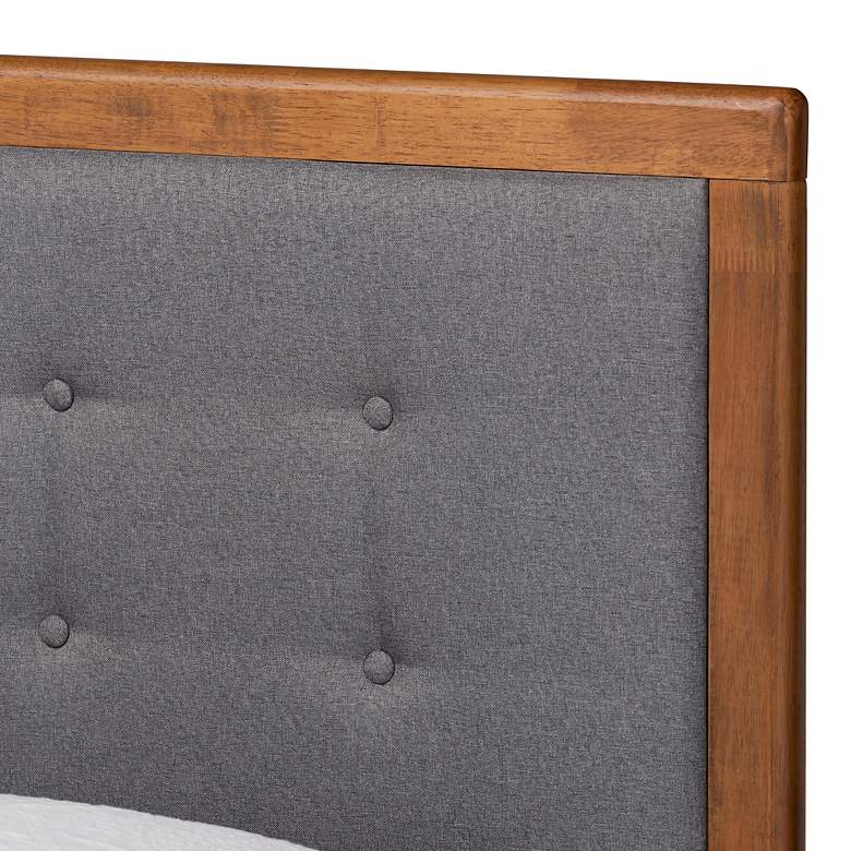 Image 3 Baxton Studio Greta Dark Gray Fabric Twin Size Platform Bed more views