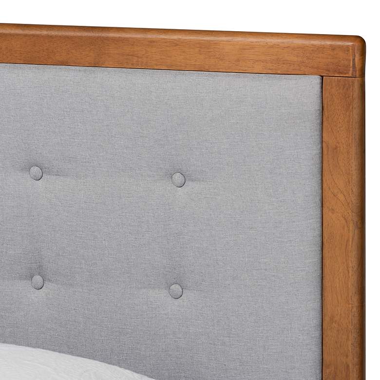 Image 3 Baxton Studio Greta Light Gray Fabric Twin Size Platform Bed more views