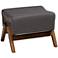 Baxton Studio Hanson Dark Gray Fabric Ottoman