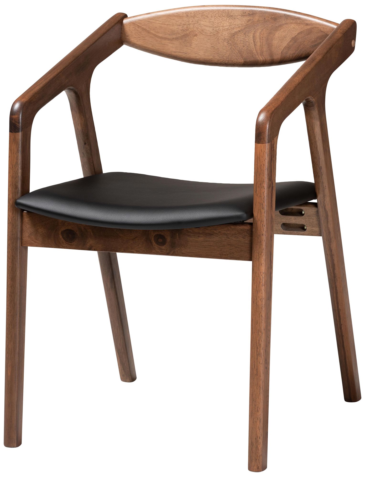 Image 6 Baxton Studio Harland Black Faux Leather 7-Piece Dining Set more views